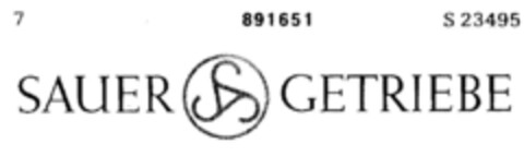 SAUER GETRIEBE Logo (DPMA, 06/09/1970)