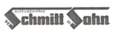 Schmitt u. Sohn AUFZUGSWERKE Logo (DPMA, 02/20/1974)