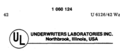 UL UNDERWRITERS LABORATORIES INC. Logo (DPMA, 16.08.1983)