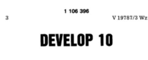 DEVELOP 10 Logo (DPMA, 09.04.1986)