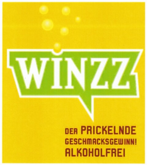 WINZZ DER PRICKELNDE GESCHMACKSGEWINN! ALKOHOLFREI Logo (DPMA, 11.03.2010)