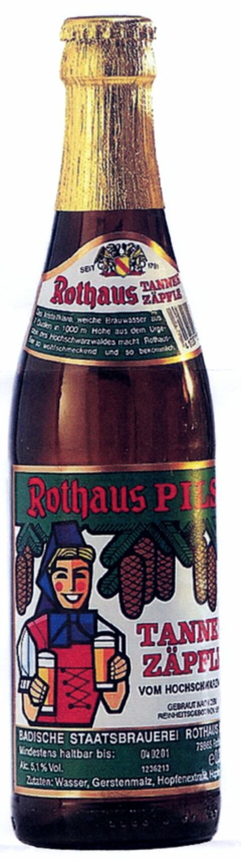 Rothaus TANNENZÄPFLE Logo (DPMA, 02.02.2005)