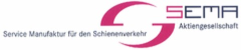 SEMA Aktiengesellschaft Service Manufaktur für den Schienenverkehr Logo (DPMA, 12/27/2005)