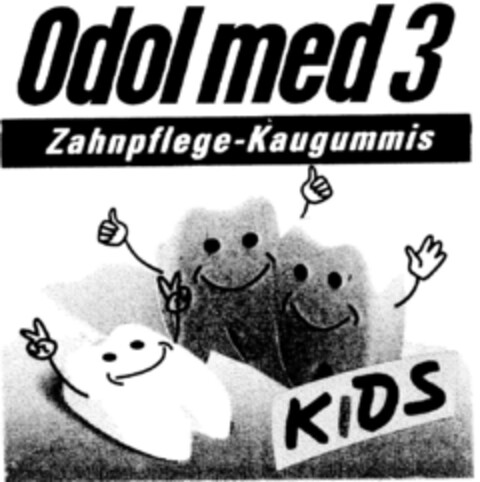 Odol med 3 Zahnpflege-Kaugummis KIDS Logo (DPMA, 02/14/1996)