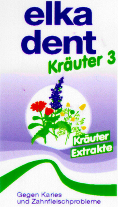 elka dent Kräuter 3 Logo (DPMA, 30.12.1997)