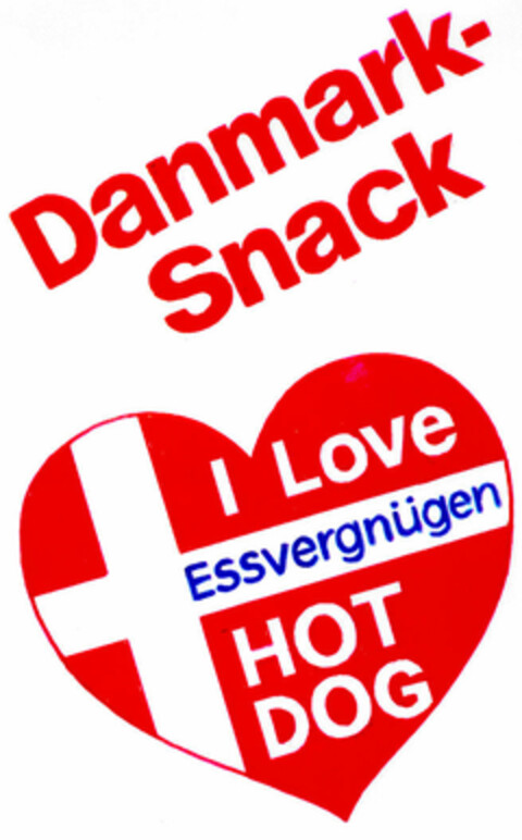 Danmark-Snack I LOVE HOT DOG Logo (DPMA, 10/07/1998)