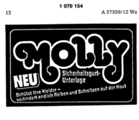 Molly Sicherheitsgurt-Unterlage Logo (DPMA, 19.07.1983)