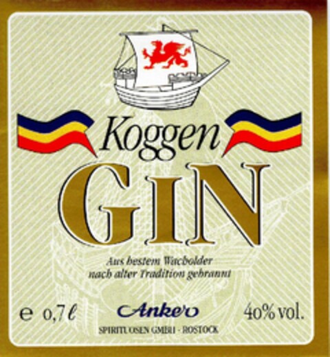 KOGGEN GIN Logo (DPMA, 07/06/1991)