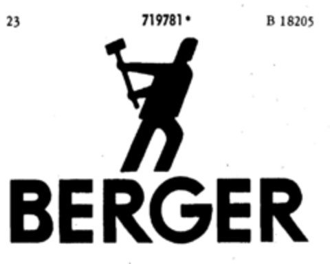 BERGER Logo (DPMA, 10.07.1958)