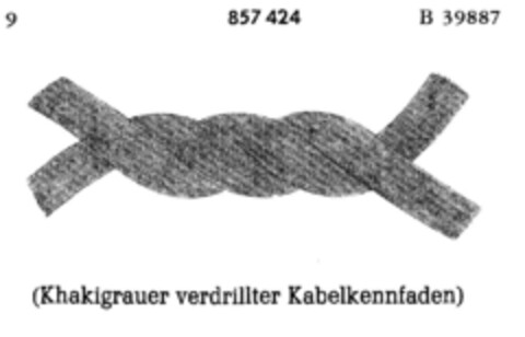 (Khakigrauer verdrillter Kabelkennfaden) Logo (DPMA, 02/28/1968)