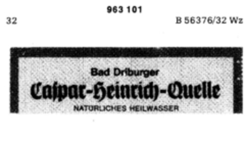 Caspar-Heinrich-Quelle Logo (DPMA, 01.07.1976)