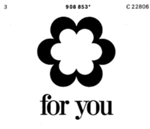 for you Logo (DPMA, 22.12.1972)