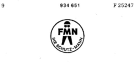 FMN IHR SCHUTZ-MANN Logo (DPMA, 05/25/1974)