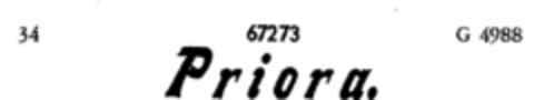 Priora. Logo (DPMA, 01/13/1904)