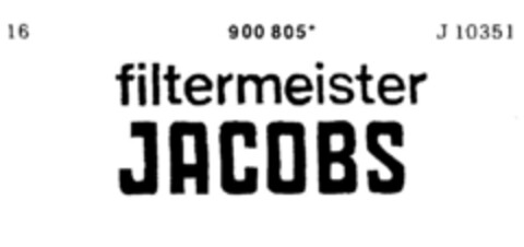 filtermeister JACOBS Logo (DPMA, 23.09.1972)