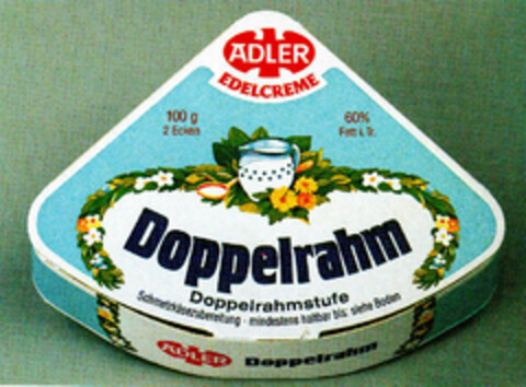 ADLER EDELCREME Doppelrahm Logo (DPMA, 03/25/1987)