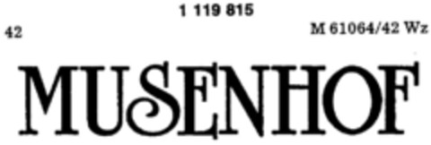 MUSENHOF Logo (DPMA, 07/17/1987)