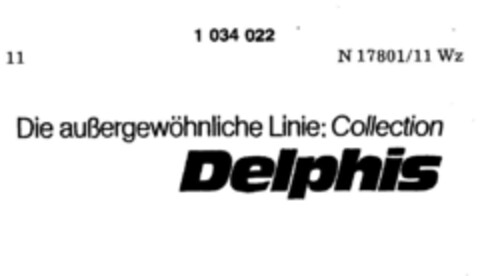 Die außergewöhnliche Linie: Collection Delphis Logo (DPMA, 05.09.1981)