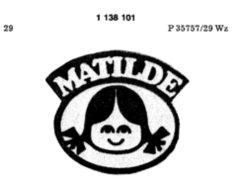 MATILDE Logo (DPMA, 20.10.1987)