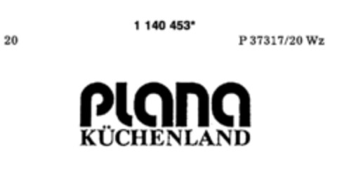 Plana KÜCHENLAND Logo (DPMA, 12/01/1988)