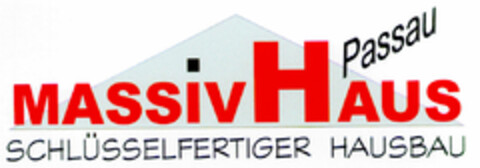 MASSIVHAUS Passau SCHLÜSSELFERTIGER HAUSBAU Logo (DPMA, 15.06.2000)