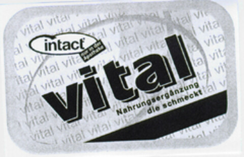 intact vital Nahrungsergänzung die schmeckt Logo (DPMA, 08/18/2000)