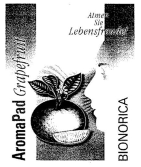 AromaPad Grapefruit BIONORICA Atmen Sie Lebensfreude! Logo (DPMA, 23.11.2000)