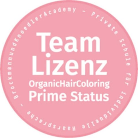 Teamlizenz OrganicHairColoring Prime Status - BrockmannundKnoedlerAcademy - Private Schule für individuelle Haarsprache Logo (DPMA, 22.11.2016)
