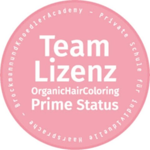 Teamlizenz OrganicHairColoring Prime Status - BrockmannundKnoedlerAcademy - Private Schule für individuelle Haarsprache Logo (DPMA, 11/22/2016)