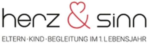 herz & sinn ELTERN KIND BEGLEITUNG IM 1. LEBENSJAHR Logo (DPMA, 01.03.2022)