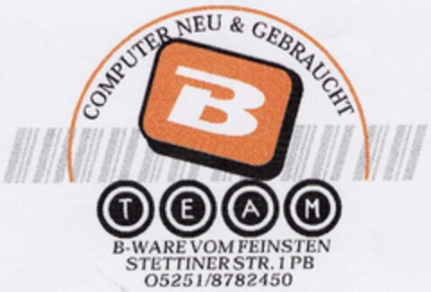 COMPUTER NEU & GEBRAUCHT B TEAM Logo (DPMA, 09.10.2002)