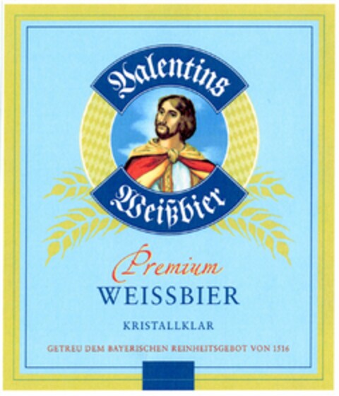 Valentins Weißbier KRISTALLKLAR Logo (DPMA, 03/21/2006)