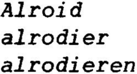 Alroid alrodier alrodieren Logo (DPMA, 12/22/1995)