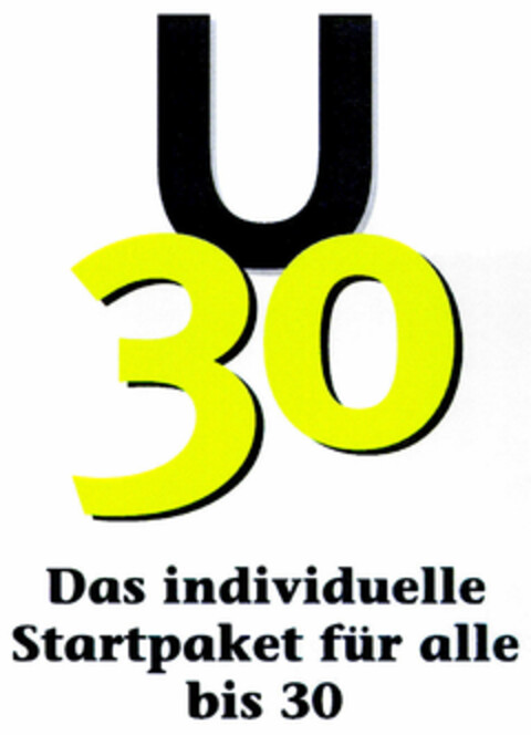 U 30 Das individuelle Startpaket für alle bis 30 Logo (DPMA, 05/15/1998)