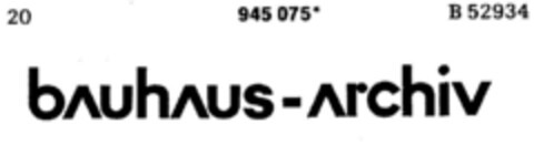 bauhaus-archiv Logo (DPMA, 07/30/1974)