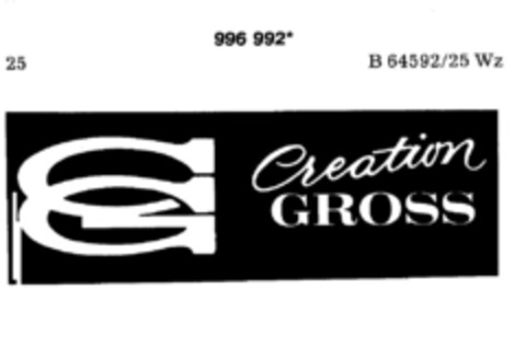 Creation GROSS Logo (DPMA, 08.12.1979)