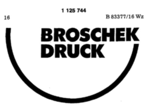 BROSCHEK DRUCK Logo (DPMA, 12/03/1987)