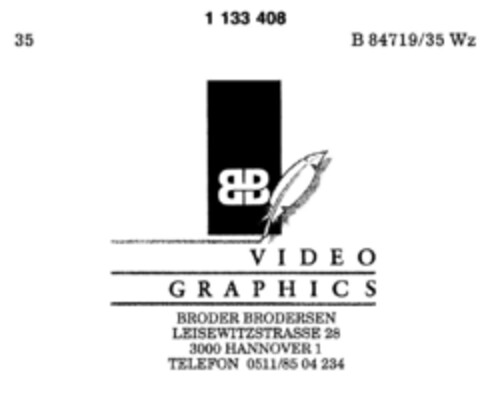 VIDEO GRAPHICS BB Logo (DPMA, 10.06.1988)