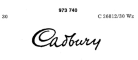 Cadbury Logo (DPMA, 11/19/1977)