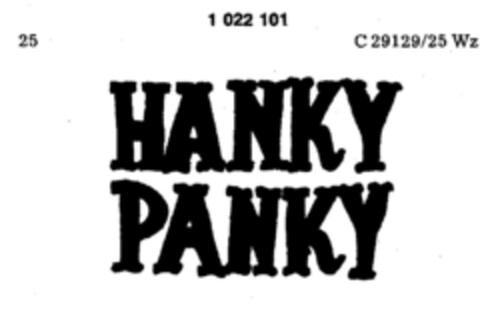 HANKY PANKY Logo (DPMA, 13.02.1980)