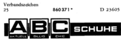 A B C SCHUHE Logo (DPMA, 23.07.1969)