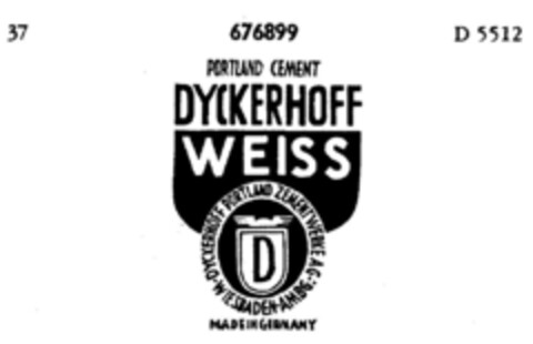 DYCKERHOFF WEISS Logo (DPMA, 07.09.1954)