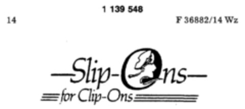 Slip-Ons for Clip-Ons Logo (DPMA, 11/03/1988)