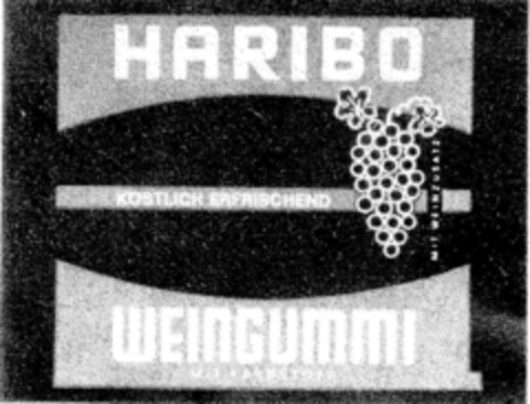 HARIBO WEINGUMMI Logo (DPMA, 08.10.1964)