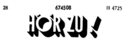 HÖR ZU ! Logo (DPMA, 08/08/1952)