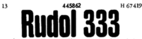Rudol 333 Logo (DPMA, 04.08.1931)