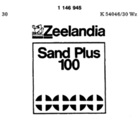 Zeelandia Sand Plus 100 Logo (DPMA, 28.02.1989)