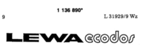 LEWA ecodos Logo (DPMA, 31.01.1989)