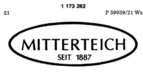 MITTERTEICH SEIT 1887 Logo (DPMA, 01/19/1990)