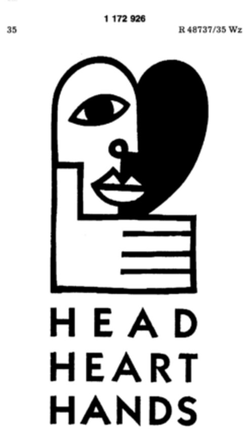 HEAD HEART HANDS Logo (DPMA, 24.11.1989)